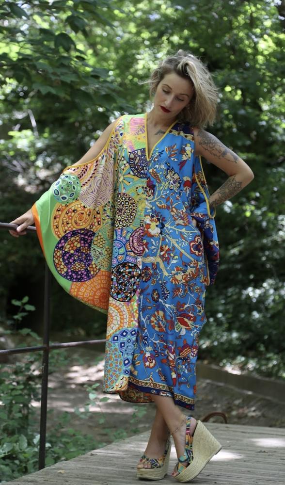 Robe tissu fantaisie
